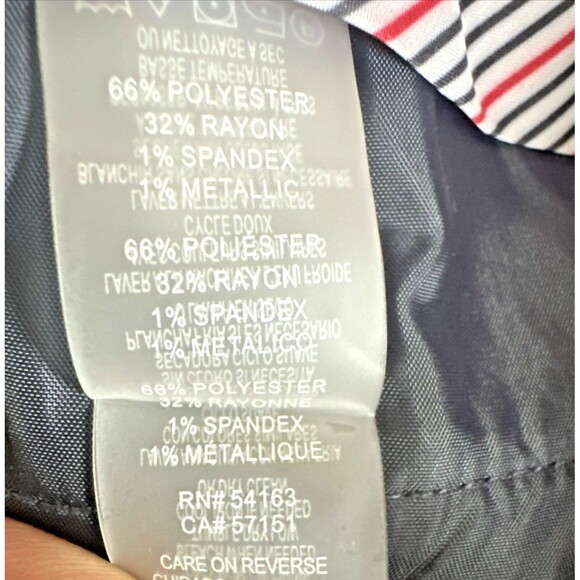 Tommy Hilfiger Women's Metallic Pinstriped Pants Bootcut  Leg Midnight Blue 2 - Picture 12 of 12